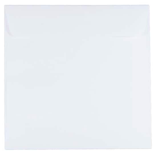 JAM Paper 6.5" x 6.5" White Square Invitation Envelopes